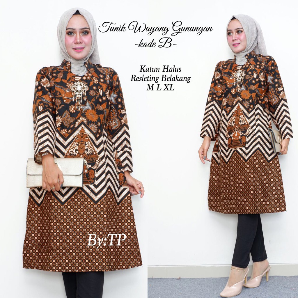 30 Model Baju Tunik  Atasan Batik  Fashion Modern dan 