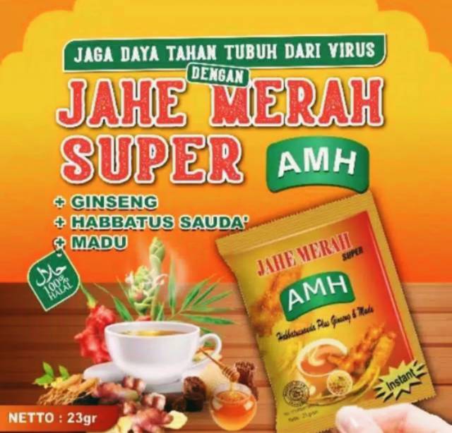 Jual JAHE MERAH SUPER AMH, WEDANG JAHE, SUPLEMEN,OBAT MASUK ANGIN, VITAMIN  Indonesia|Shopee Indonesia