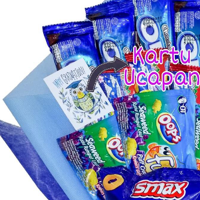 BEST PRODUK BLUE SNACK BOUQUET / BUCKET SNACK / SNACK BUCKET / SNACK BUKET  - BIRU | Shopee Indonesia