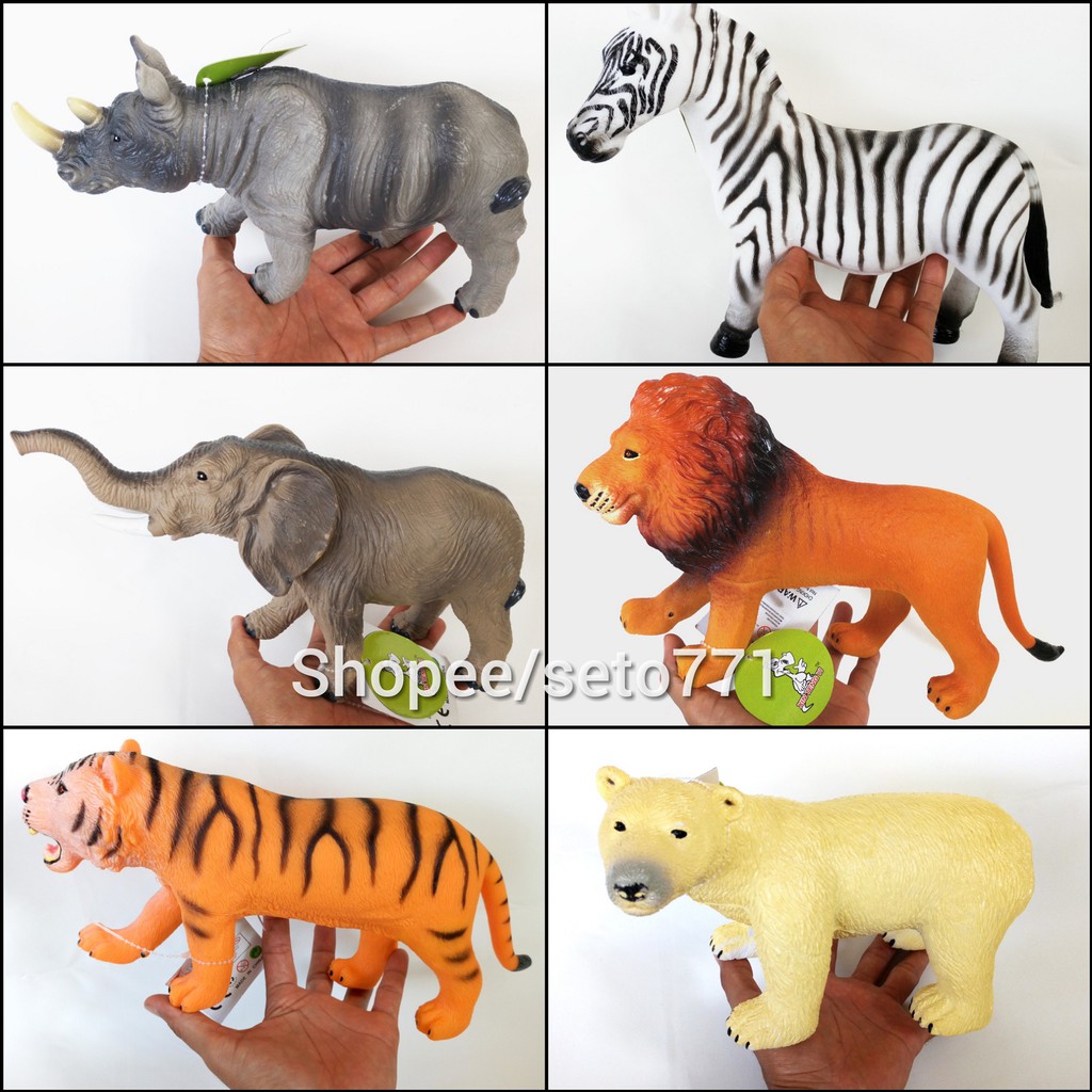 Hewan Liar / Dinosaurus Besar Bahan Empuk High Quality Soft Rubber Animal  Binatang Buas Dino | Shopee Indonesia