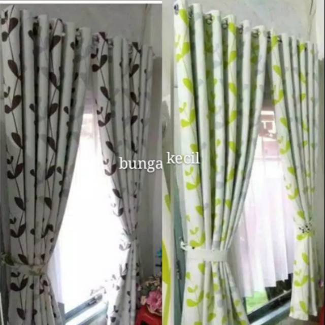 Gorden jendela model smokring 12 lubang 6 gelembung L150x200 gordyn jendela  pintu | Shopee Indonesia