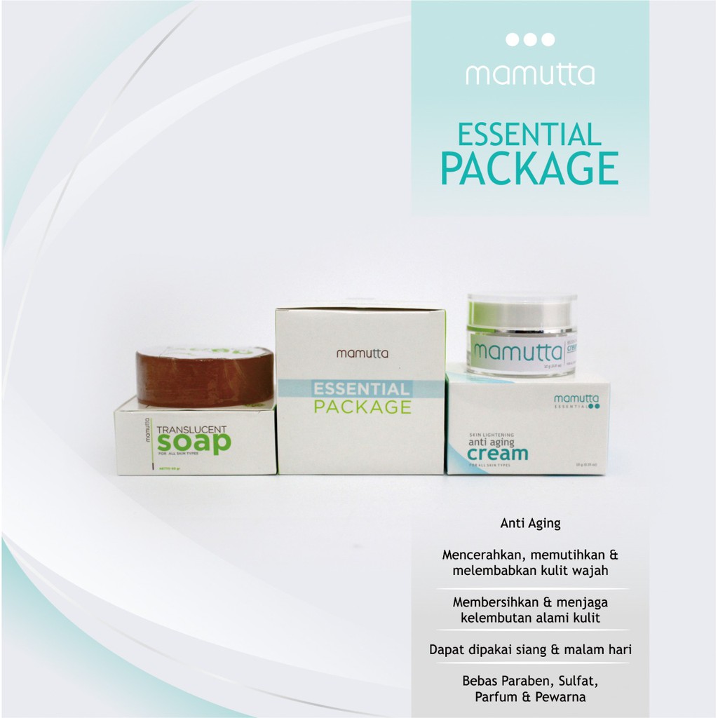 Jual Paket Cream Wajah Essential Mamutta Skincare Krim Pemutih Pelembab Pencerah  Wajah Anti Aging BPOM Indonesia|Shopee Indonesia