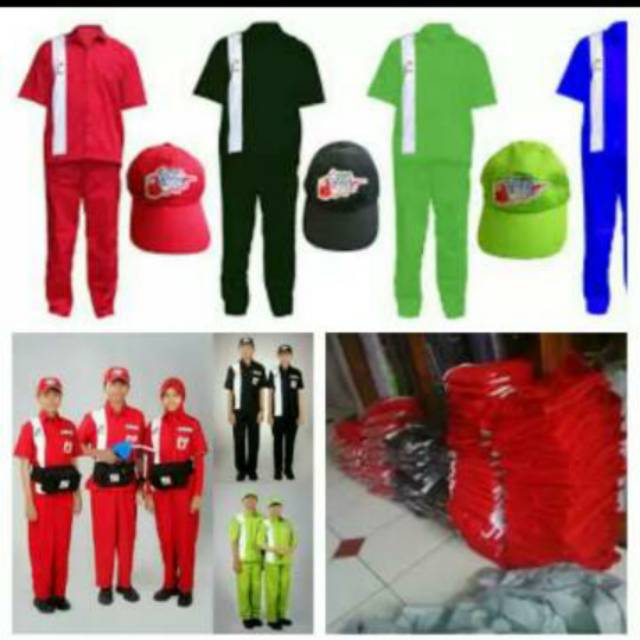 Jual Baju setelan seragam paket lengkap spbu pertamina baju tas topi  Indonesia|Shopee Indonesia