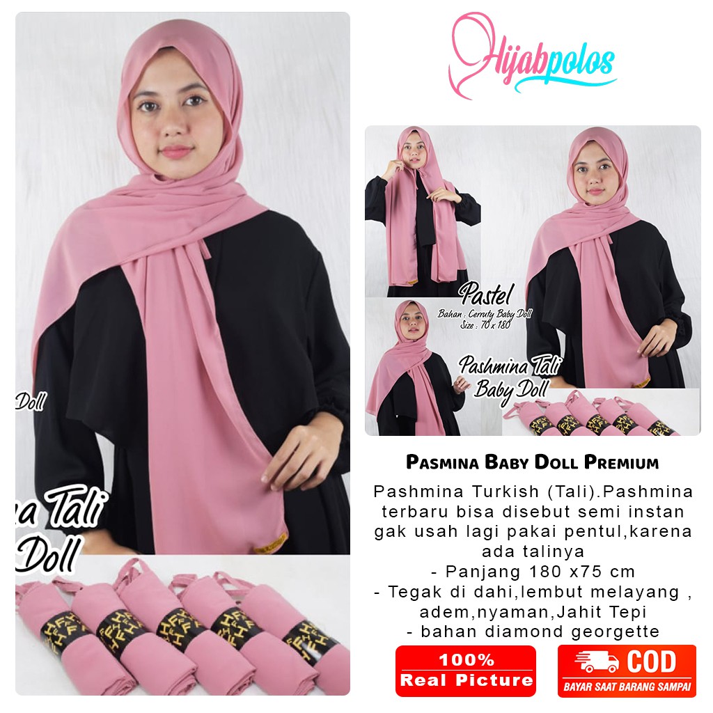 PASHMINA DIAMOND TALI HIJAB WARNA PINK FANTA KUALITAS PREMIUM | Shopee  Indonesia