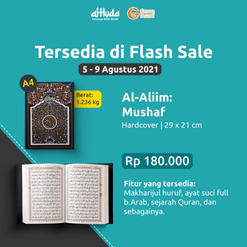 Alqur&rsquo;an Al-Aliim : Mushaf A4 | Shopee Indonesia