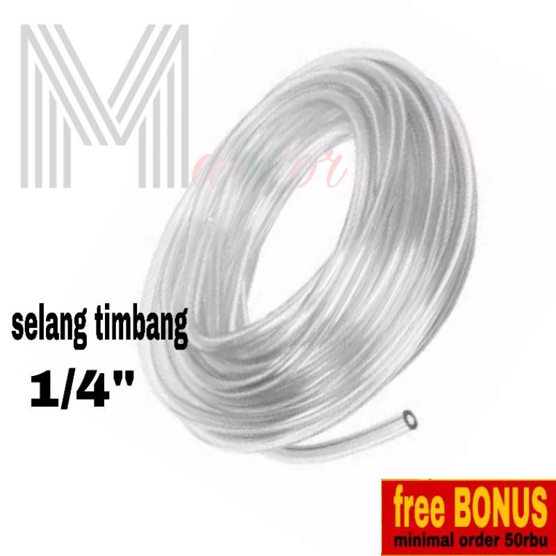 selang timbang 1/4 inch / tebal selang waterpass tukang bening transparant  | Shopee Indonesia