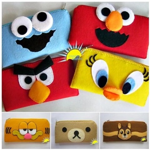 Kotak Pensil Flanel Model Resleting Karakter | Shopee Indonesia