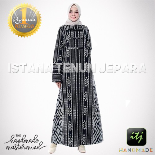 30+ Model Baju Gamis Kombinasi Kain Tenun - Fashion Modern ...