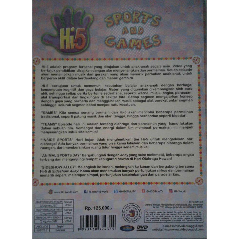 HI-5 SPORTS AND GAMES-Paket DVD Original Edukasi Anak | Shopee Indonesia