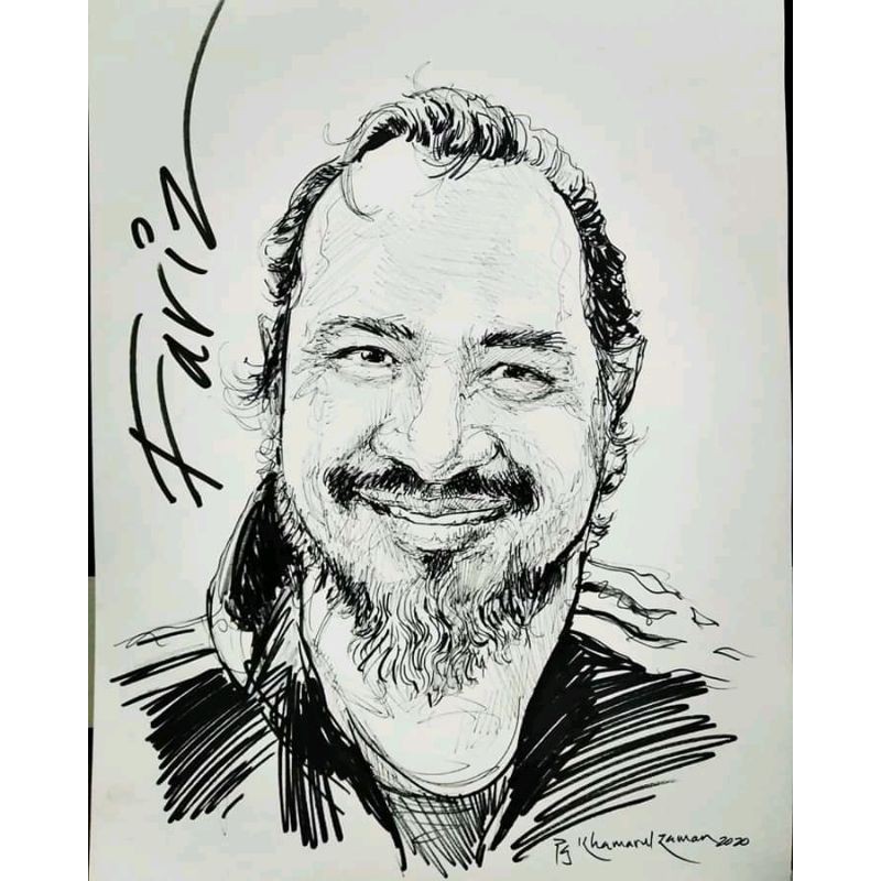 Jual Sketsa Wajah Spidol Drawing Pen / Sketsa Wajah A4 A5 A3 / Kadounik /Hand Made 100%/Line Art Indonesia|Shopee Indonesia 800_X_800_jpg