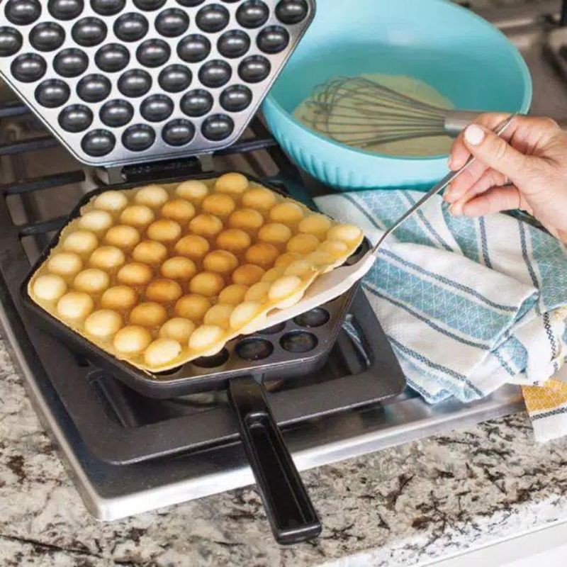 Jual Egg waffle maker/cetakan kue semprong teflon ANTI LENGKET  Indonesia|Shopee Indonesia