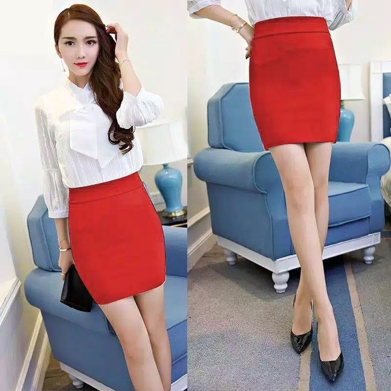 Jual MFR ROK MINI SPAN R00 / rok span mini wanita polos wedges Import  formal kerja kuliah gereja terbaru Indonesia|Shopee Indonesia
