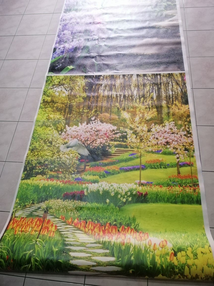 Wallpaper Taman Bunga 3D - Wallpaper Pemandangan Alam | Shopee Indonesia