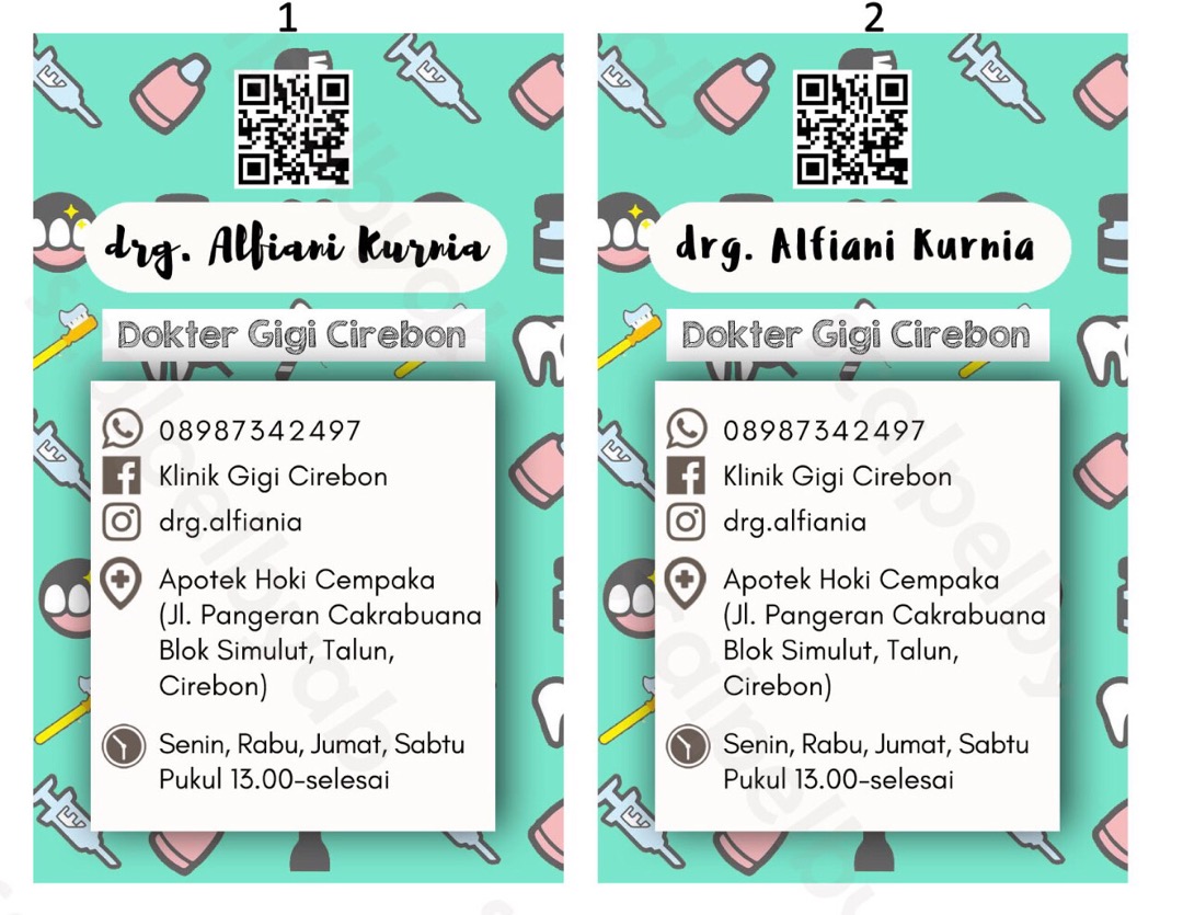 Kartu Nama Dokter Gigi (Dental Name Card) | Shopee Indonesia