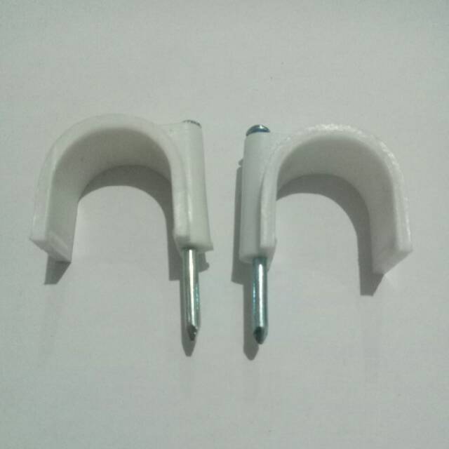 Klem 1/2 inch pvc putih klem pipa 1/2 inch klem selang 1/2&quot; paku klem 1/2in  | Shopee Indonesia