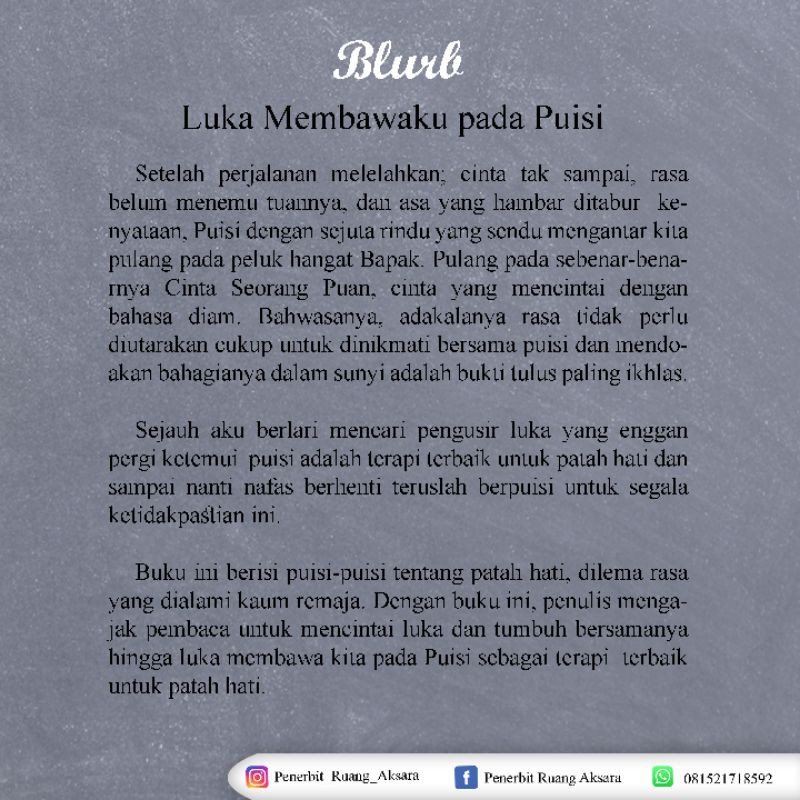 Luka Membawaku pada Puisi - Irene Dewi Lorenza | Shopee Indonesia