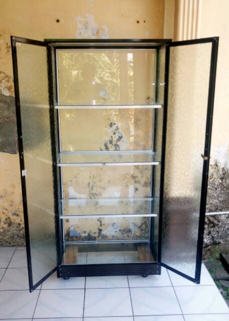 Harga Lemari Tas Kaca Aluminium - LEMARIWEUH