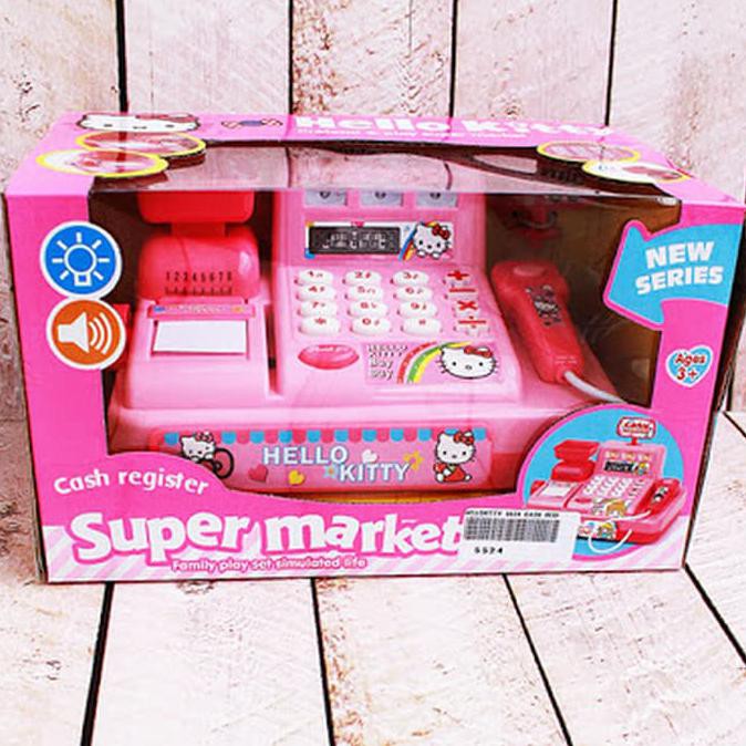 Terlaris - mainan kasir kasiran cash register supermarket kasir uang hello  kitty | Shopee Indonesia