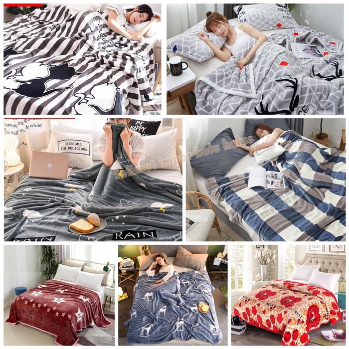 Jual Harga Murah..&gt;123Ri D&amp;Z Selimut Dewasa Bulu Lembut Uk150X200,180X  BA899 Selimut Bulu Halus Besar Mot Indonesia|Shopee Indonesia
