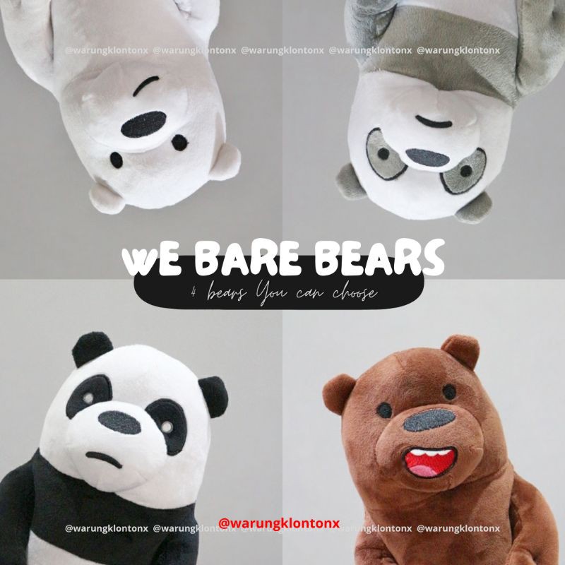 Boneka we bare bears Icebear panda grizz | Shopee Indonesia