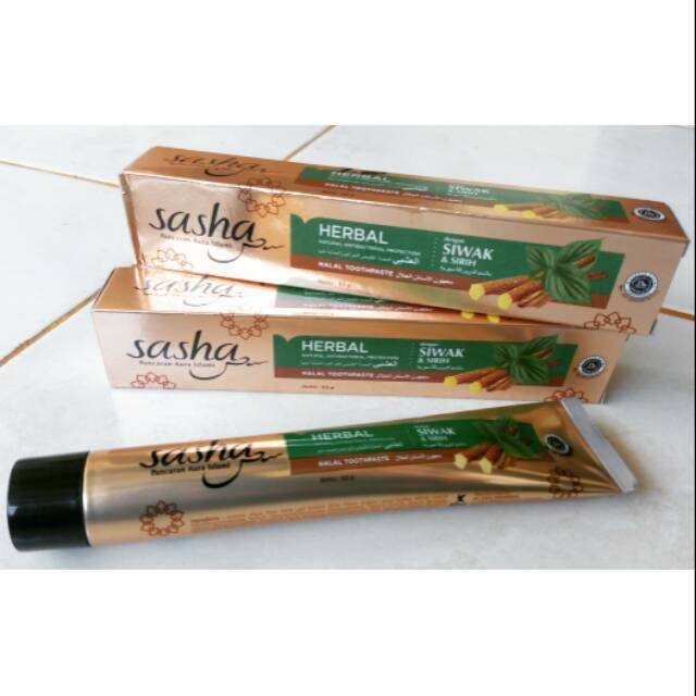 Jual Pasta Gigi Herbal - HARGA GROSIR - Sasha - Dengan SIWAK &amp; Sirih -  Toothpaste Indonesia|Shopee Indonesia