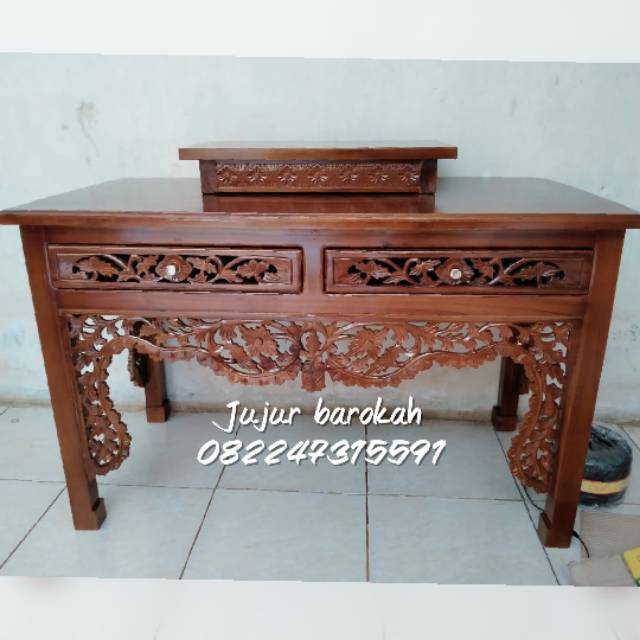 Jual Meja Altar Sembahyang Kayu Jati Ukir Jujur Barokah Furniture Jepara  Indonesia|Shopee Indonesia