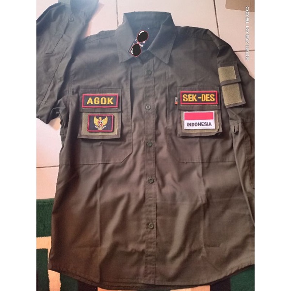 Jual baju kemeja perangkat desa bahan tactikal Indonesia|Shopee Indonesia