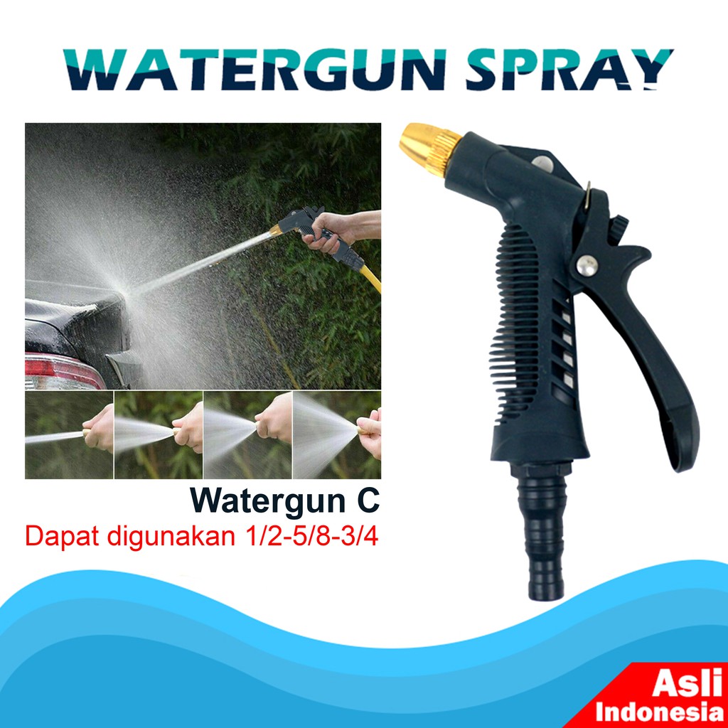 WATERGUN JET SPRAY / KERAN AIR SEMPROT PENYIRAM TANAMAN DAN CUCI MOBIL /  SEMPROTAN AIR KERAN JET | Shopee Indonesia