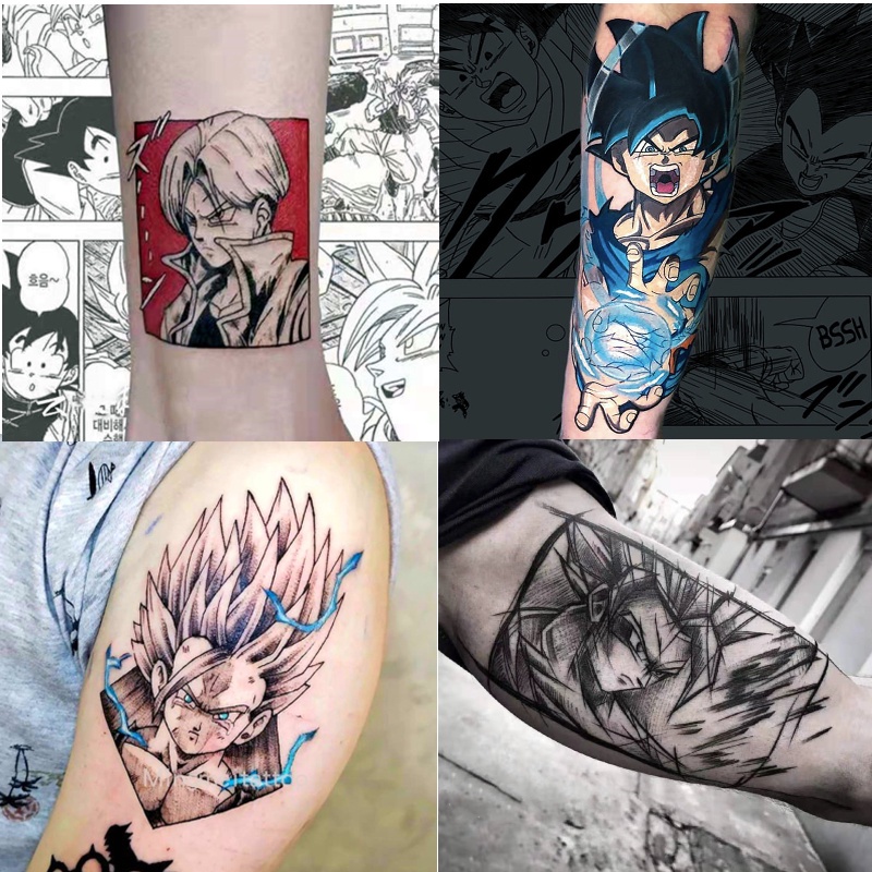 6 Folhas De Tatuagem Temporária De Dragon Ball / Goku / Tatuagem Temporária / Impermeável | Shopee Brasil 800_x_800_jpg