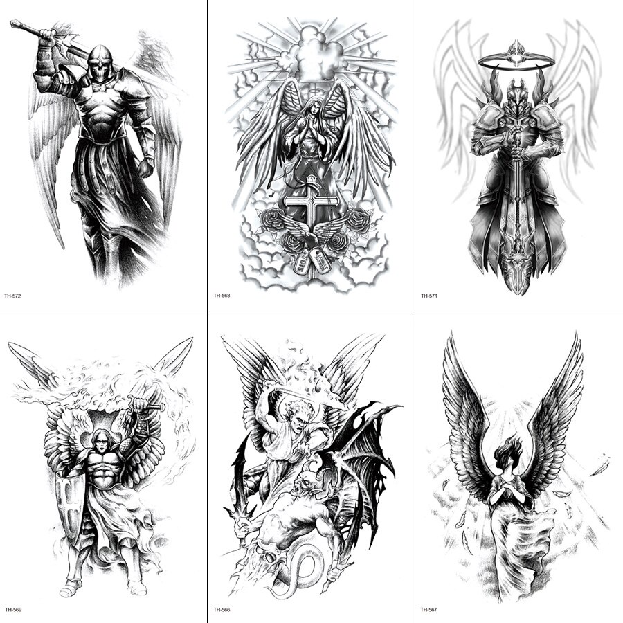 Adesivos De Tatuagem Temporária Asas De Anjo Demônio Body Art Pintados À Prova D 'Água Falsa Tatuagens Para Homens E Mulheres | Shopee Brasil 900_x_900_jpg