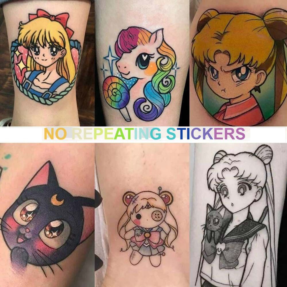 Dahua À Prova D 'Água De Longa Duração Anime Acessórios Cosplay Braço Pescoço Dos Desenhos Animados Tatuagens Temporary Sailor Moon Adesivos Tatuagem | Shopee Brasil 1000_x_1000_jpg