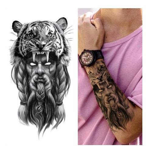 Tatuagem Temporária Masculina E Feminina Tigre 21X11.5Cm Removível - Pronta Entrega - Melhor Preço - Xqb-377 | Shopee Brasil 503_x_503_jpg