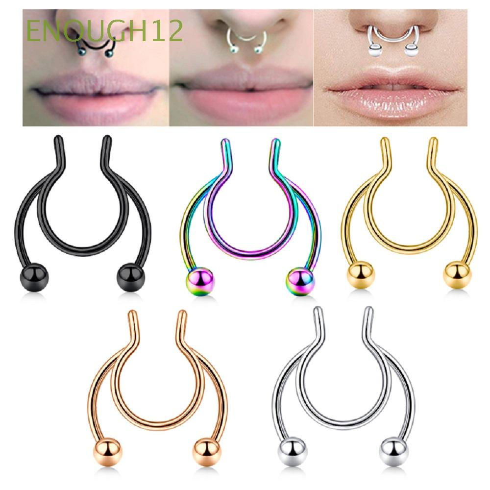 Enough12 Joyería De Moda Anillos De Nariz 1Pcs Piercing De Acero Inoxidable Joyería Bola Nuevo Falso Septum Piering Nasal Septum Body Joyería/Multicolor | Shopee México 1000_x_1000_jpg