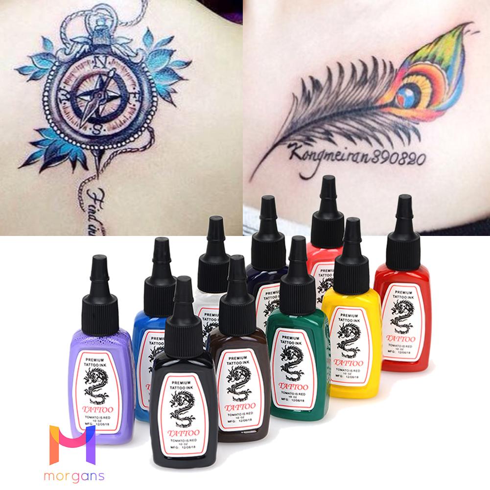 Morgans]Pro Complete New Tattoo Ink Pigment Set 10 Color 15Ml 1/2 Oz Needle Color | Shopee Malaysia 1001_x_1001_jpg