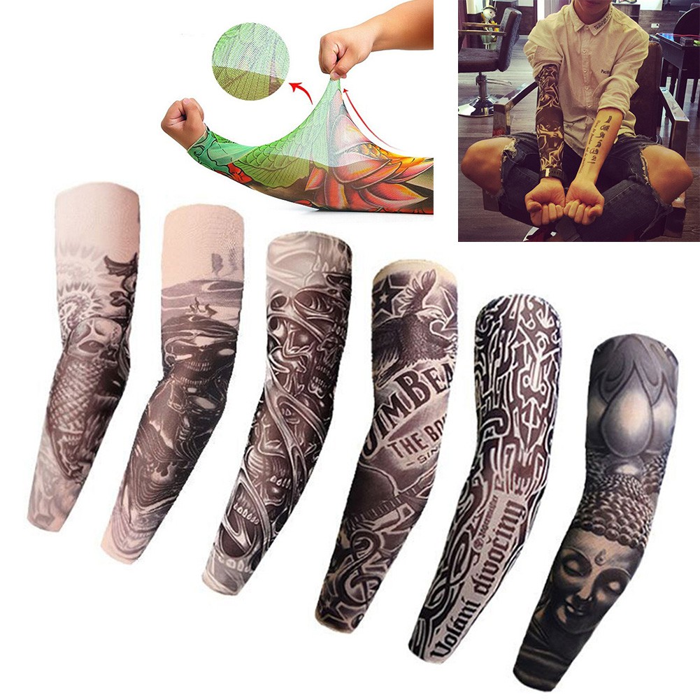 Tattoo Sports Arm Sleeve Cover For Cycling Baseball Football Basketball 1-10Pcs | Shopee Malaysia 1001_x_1001_jpg