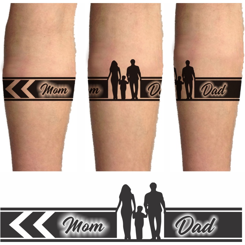 Voorkoms Mom Dad Hand Tribal Tattoo Two Design In Combo (Mom Dad Hand Band Tattoo Or Tribal Hand Tattoo) | Shopee India 800_x_800_jpg