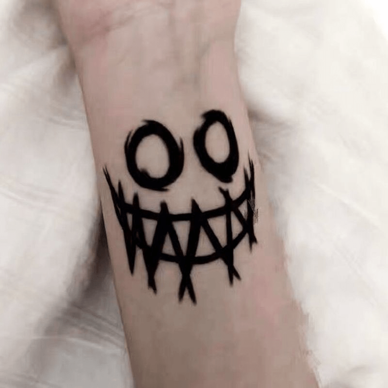 1Pcs Dark Clown Grimace Smiley Face Temporary Tattoo Stickers Men Women Body Art Ins Wind Arm Waist Fake Tattoos Waterproof Finger Tattoo | Shopee Philippines 800_x_800_jpg
