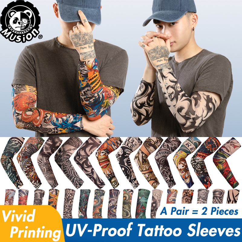 Anti Uv / Dust Hand Sock Tattoo Arm Sleeves Tattoo Sleeves For Fishing Motorcycle Bicycle Men Unisex | Shopee Philippines 800_x_800_jpg
