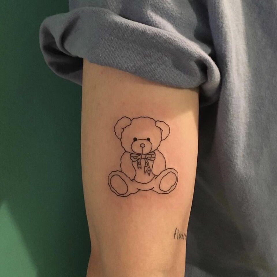 Explosion Model] Line Small Bear Tattoo Female Waterproof Lasting Simulation Realistic Student | Shopee Philippines 960_x_960_jpg