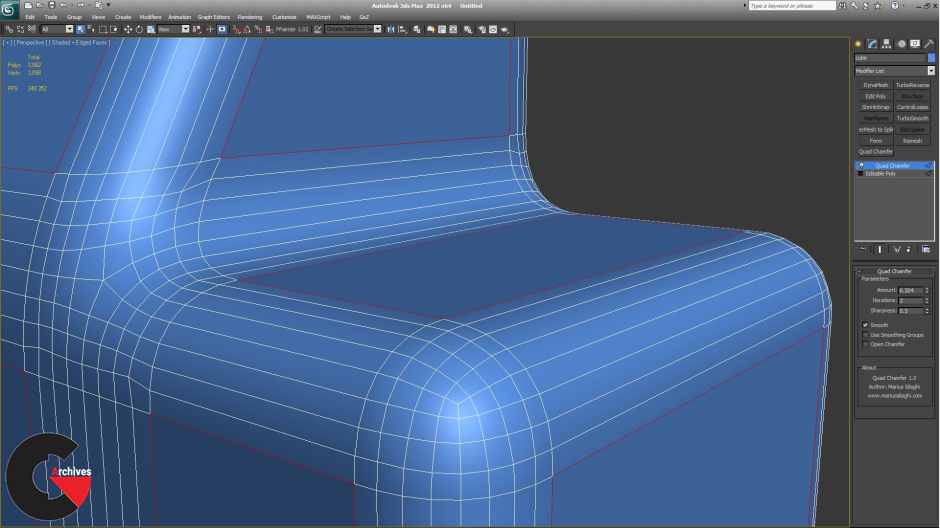 Quad Chamfer Modifier 1 16 For 3ds Max Cgarchives