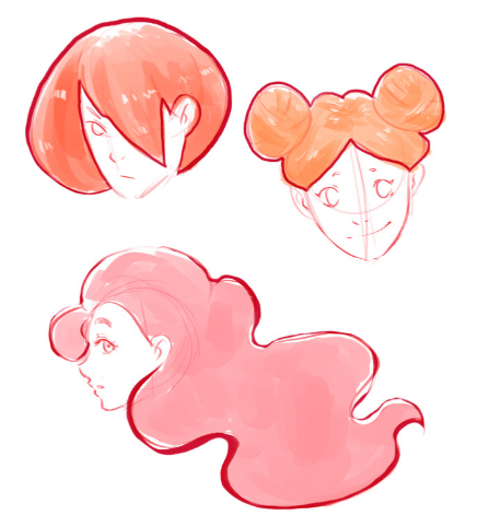 тутор как рисовать волосы