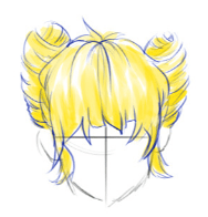 тутор как рисовать волосы