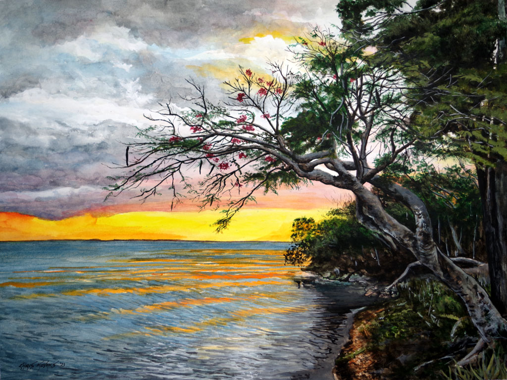 New Painting "Poinciana Sunset" - Chris Kovacs Fine Art 768_X_1024_jpg