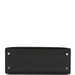 Her Kelly Sellier 25 Black Epsom Palladium Hardware