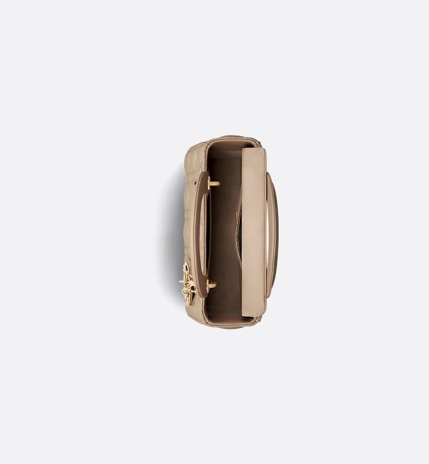 Small Lady Dior My ABCDior Bag-Sand-Colored Cannage Lambskin
