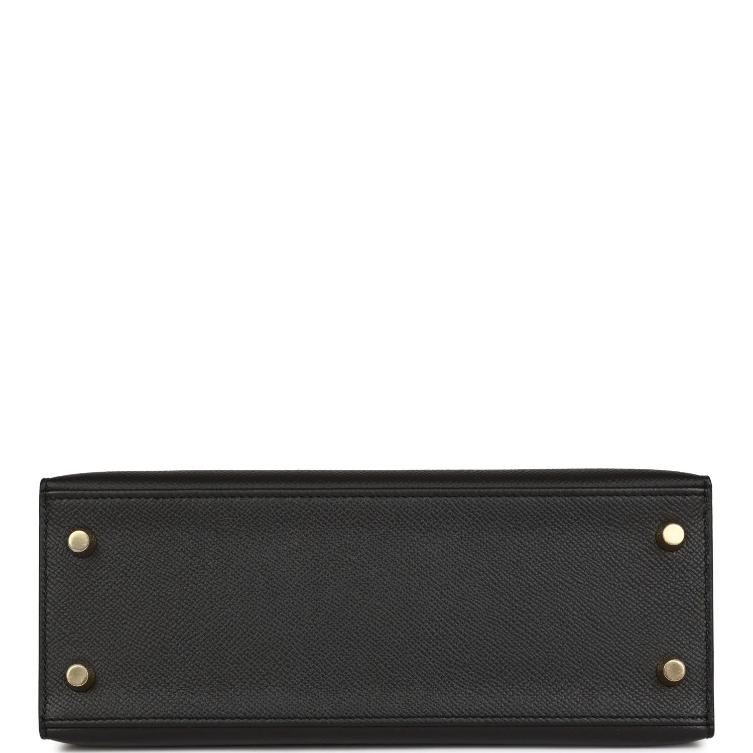 Her Kelly Sellier 25 Black Epsom Gold Hardware