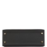 Her Kelly Sellier 25 Black Epsom Gold Hardware