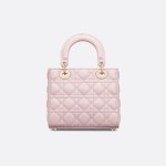 Small Lady Dior My ABCDior Bag-Pale Pink Cannage Lambskin