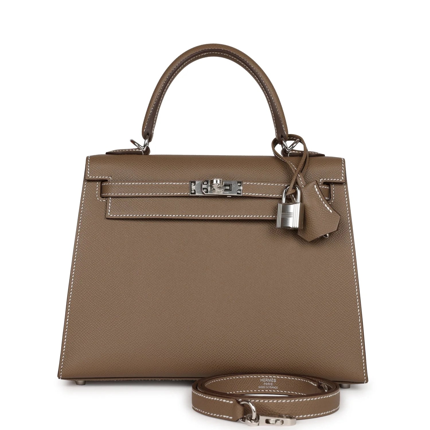 Her Kelly Sellier 25 Etoupe Epsom Palladium Hardware