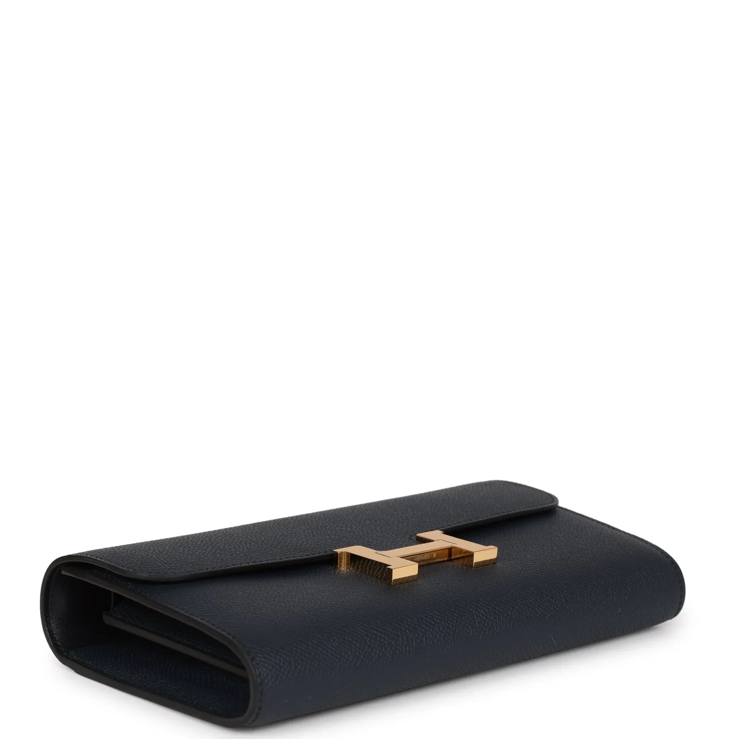 Her Constance To Go Wallet Bleu Indigo Epsom Gold Hardware